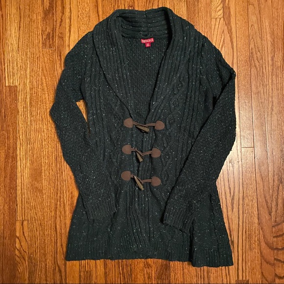 Merona - Green Marled Tassle Cardigan - Picture 1 of 3